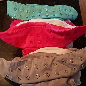 4 bumgenius cloth diapers with snaps